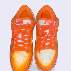Nike Bright Orange and Gold Sneakers women nike dunks